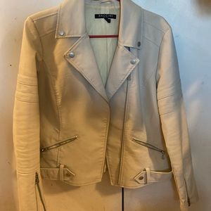 Cream leather jacket